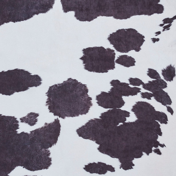 Faux Hide Cow Print Black/White Rug