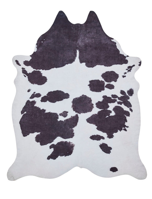 Faux Hide Cow Print Black/White Rug