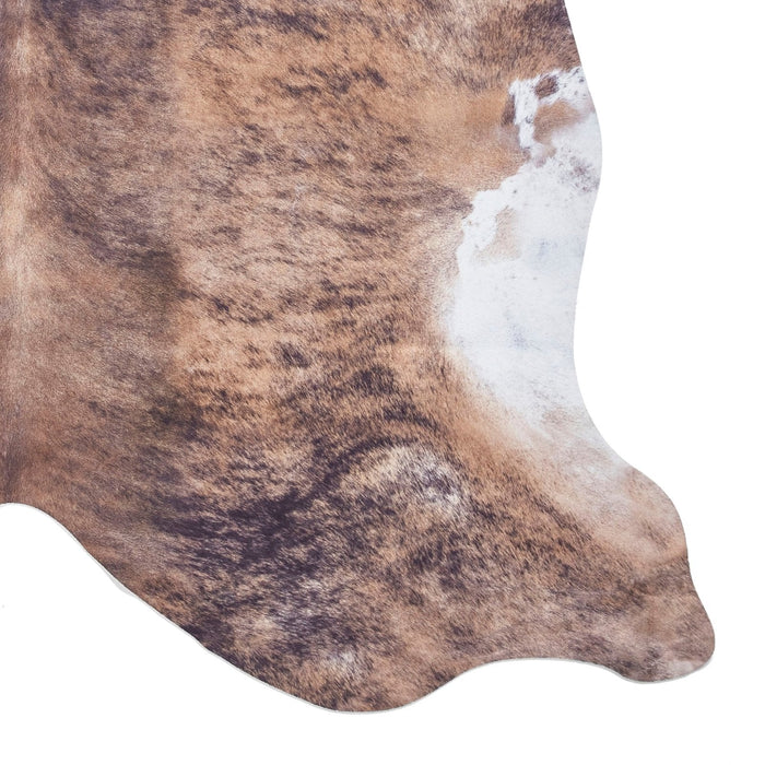 Faux Hide Cow Print Brunt/Hvitt teppe