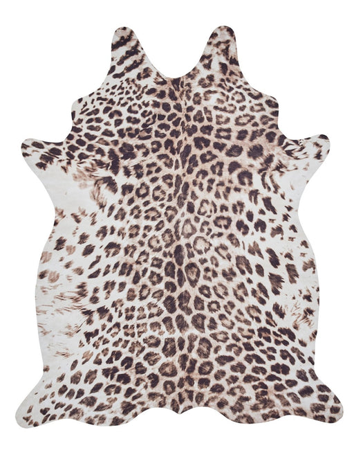 Faux Hide Leopard Print Rug