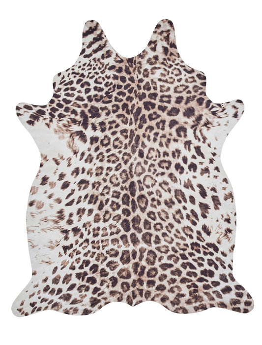 Faux Hide Leopard Print Rug
