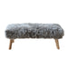 Faux Leather Elbe Bench with Recycled Eucalyptus Wood