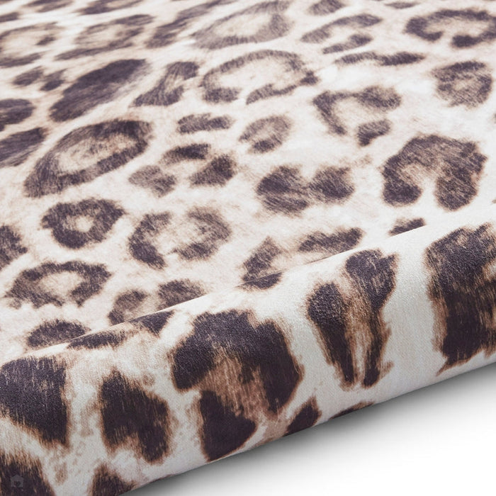 Faux Leopard Print Animal Skin Printed Polyester Flatweave Brown/Beige Rug