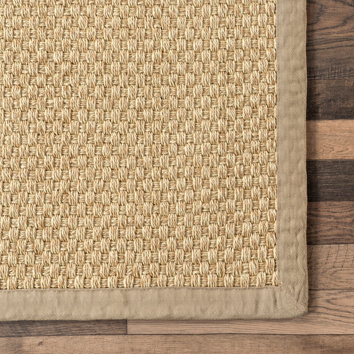 Faux Seagrass Rug For Indoor And Outdoor Use Tan 152x244 cm