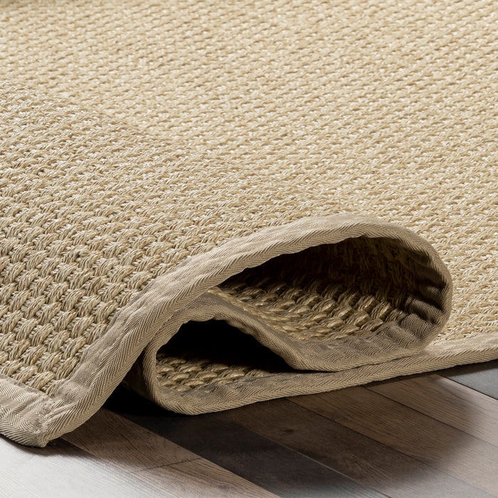 Faux Seagrass Rug For Indoor And Outdoor Use Tan 152x244 cm