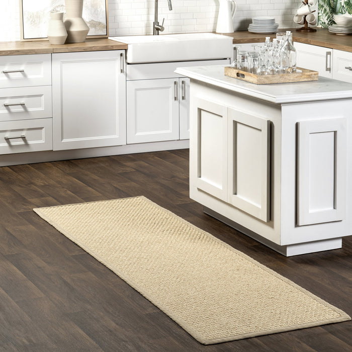 Faux Seagrass Rug For Indoor And Outdoor Use Tan 152x244 cm