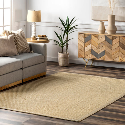 Faux Seagrass Rug For Indoor And Outdoor Use Tan Color