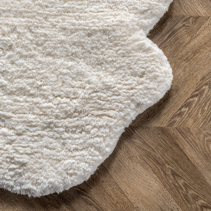 Faux Sheepskin Area Rug 60x80 cm Natural Design
