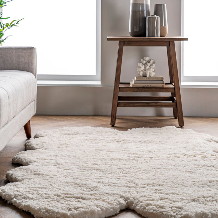 Faux Sheepskin Area Rug 60x80 cm Natural Design