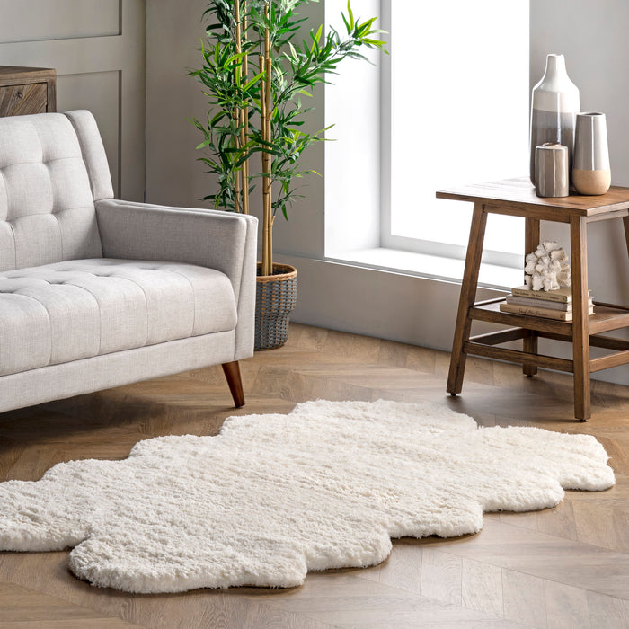 Faux Sheepskin Area Rug 60x80 cm Natural Design