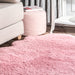 Roze vloerkleed van imitatieschapenvacht 120x180 cm