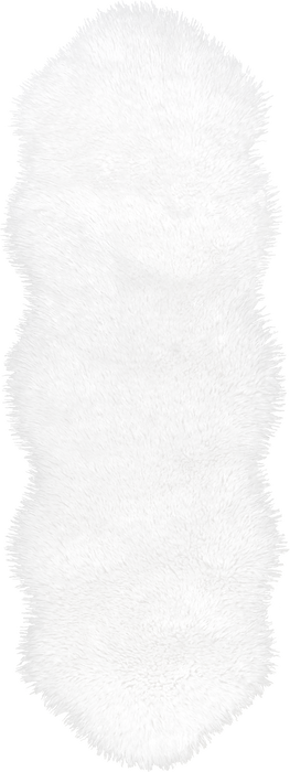 Faux Sheepskin Plush Washable Area Rug 120x160 cm Ivory