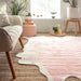 Vloerkleed met imitatiezebraprint in roze 150x90 cm