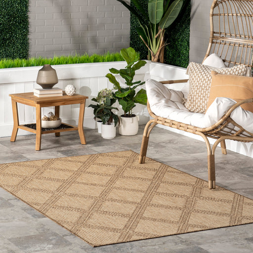 Favianna Trellis Area Rug for innendørs utendørs bruk 50x80 cm