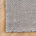 Flatwoven Wool Diamond Pattern Rug Grey 150x240 cm