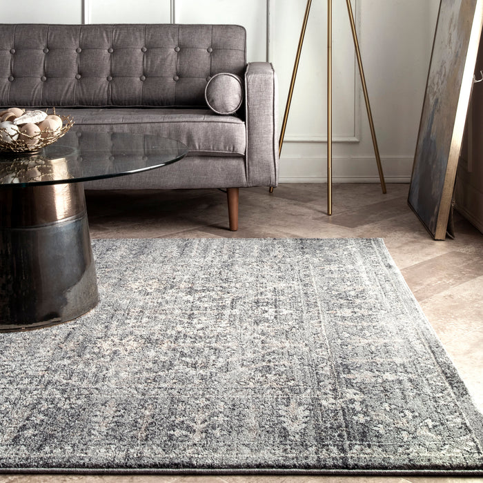 Tappeto floreale 160x230 cm design grigio