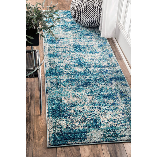 Floral Area Matto Ocean Blue 80x150 cm Vintage Design