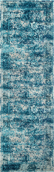 Floral Area Matto Ocean Blue 80x150 cm Vintage Design