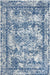 Floral Boho Area Rug 150x220 cm Blue Design