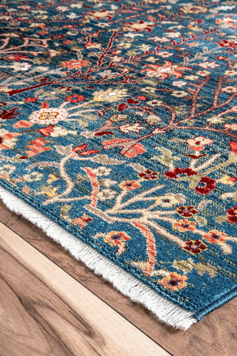 Floral Design Area Rug in Blue 120x180 cm