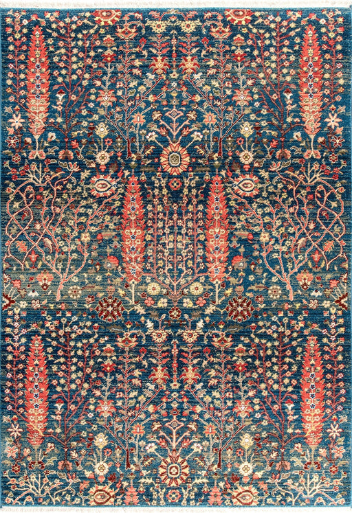 Floral Design Area Rug in Blue 120x180 cm