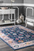 Tappeto dal design floreale in blu 150x230 cm