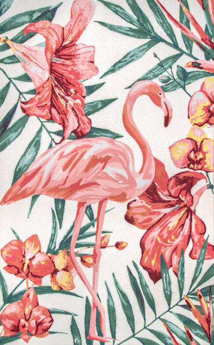 Floral Flamingo Area Rug για εσωτερική εξωτερική χρήση