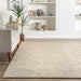 Floral Geometric Area Rug In Grey Color