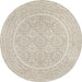 Floral Geometric Area Rug In Grey Color