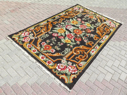 Tappeto floreale Karabag Kilim 167,5 cm x 264 cm, tessuto a mano