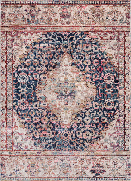 Floral Medallion Area Rug 152x244 cm Multicolor Design