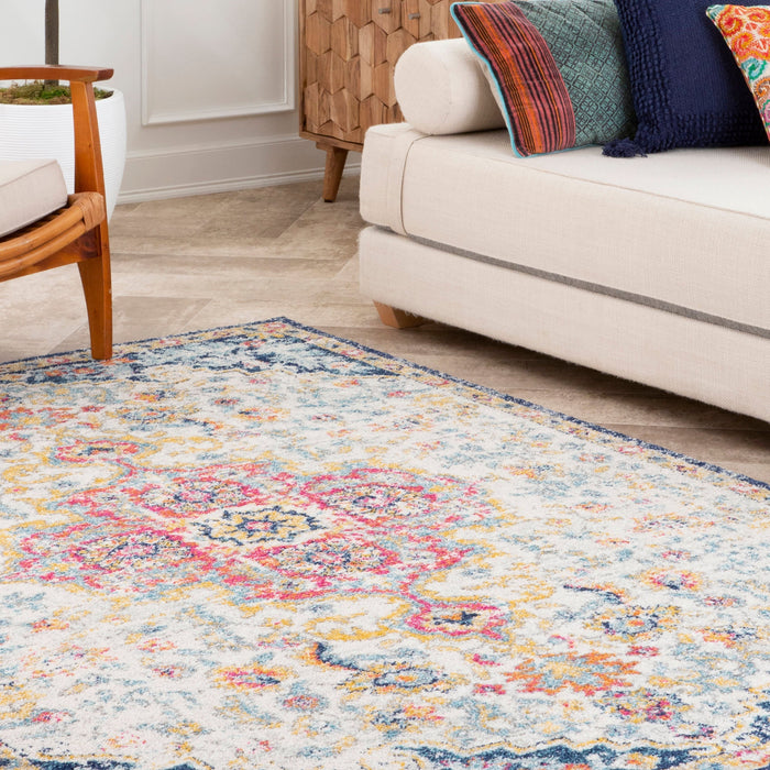 Floral Medallion Area Rug 160cm for Home Decor