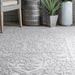 Floral Medallion Area Rug For Indoor Outdoor Use Grey 120x180cm