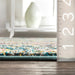Floral Medallion Area Rug in Aqua for Cozy Living Spaces