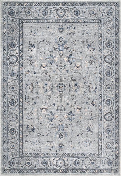 Floral Pattern Area Rug 120x180 cm Grey