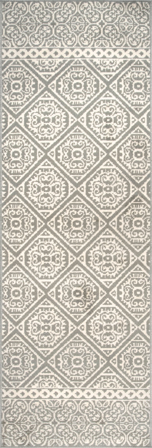 Floral Pattern Area Rug 120x180 cm Grey