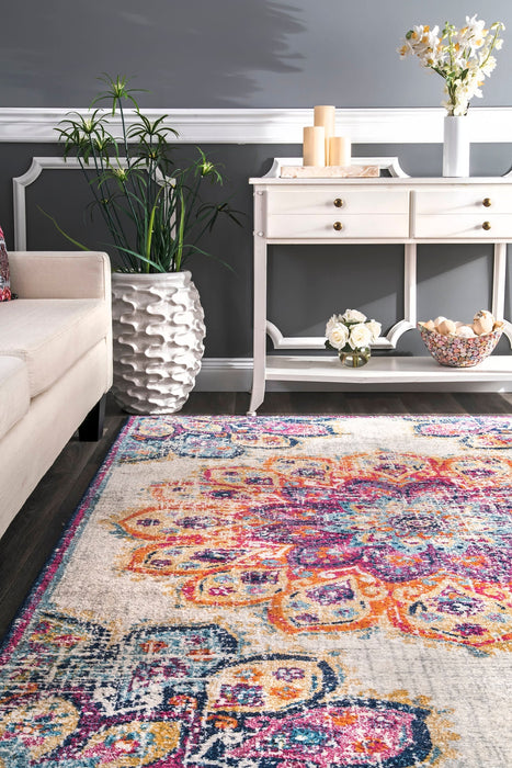 Floral Pattern Area Rug Multicolor 160x230 cm