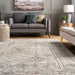 Floral Pattern Area Rug in Beige for Living Room Decor