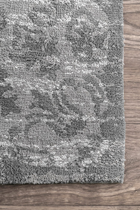 Floral Pattern Area Rug in Grey 120x180 cm