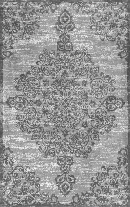 Floral Pattern Area Rug in Grey 120x180 cm