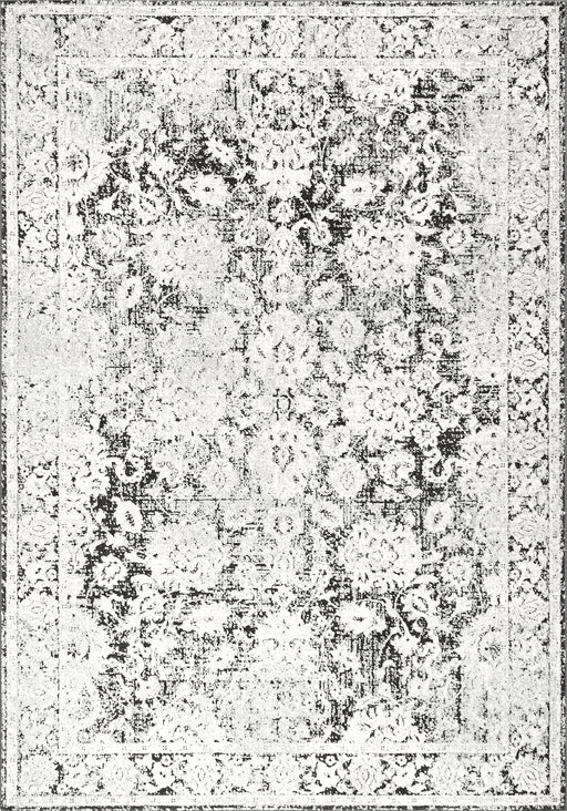 Floral Pattern Area Rug in Ivory for Modern Spaces