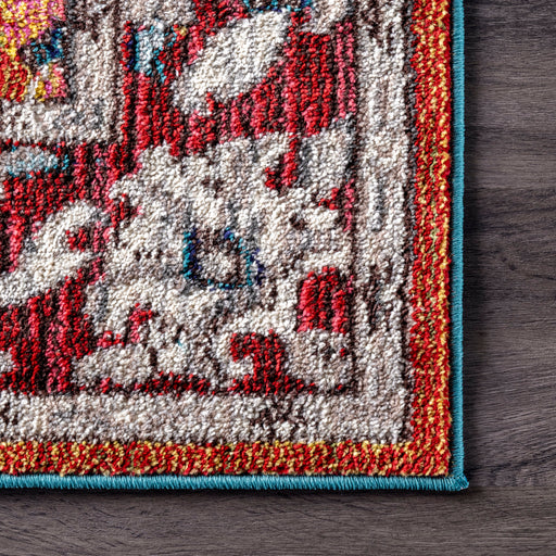 Floral Pattern Area Rug in Multicolor for Home Decor