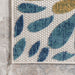 Floral Pattern Indoor Outdoor Area Rug Teal 120x180 cm