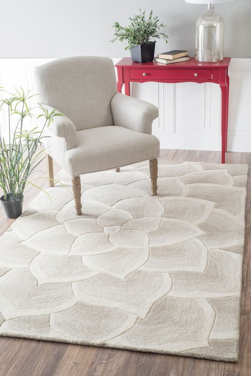 Floral Pattern Rug 160cm x 230cm Ivory