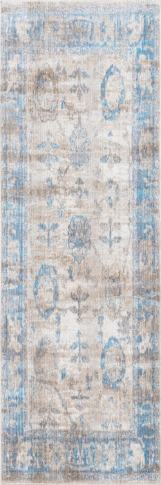 Floral Patterned Area Rug in Light Blue 150 cm x 230 cm