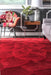 Floral Patterned Area Rug in Red