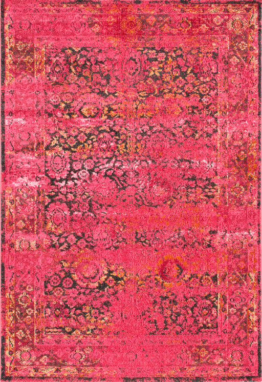 Floral Rug στο Cherry Pink για διακόσμηση Home 