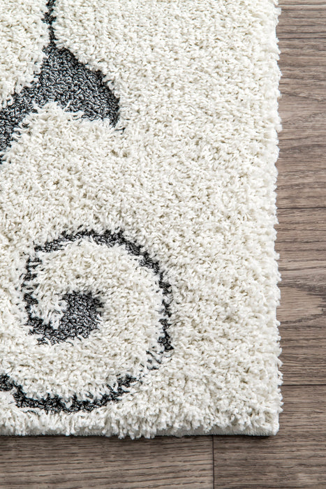 Floral Vines Area Rug 160cm Soft Cream Design