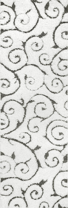 Floral Vines Area Rug 160cm Soft Cream Design