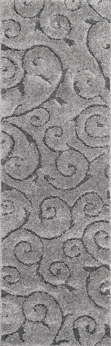 Floral Vines Area Rug Dark Grey 160x230 cm